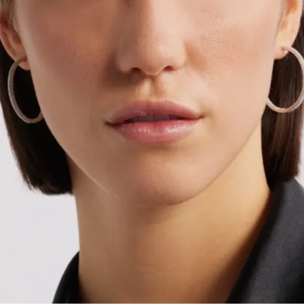 Nordstrom Crystal Pavé Inside Outside Hoop Earrings